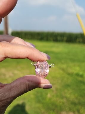 Handcrafted Pink Zircon Lab Wire-Wrap Pendant Created By @Destineebgems